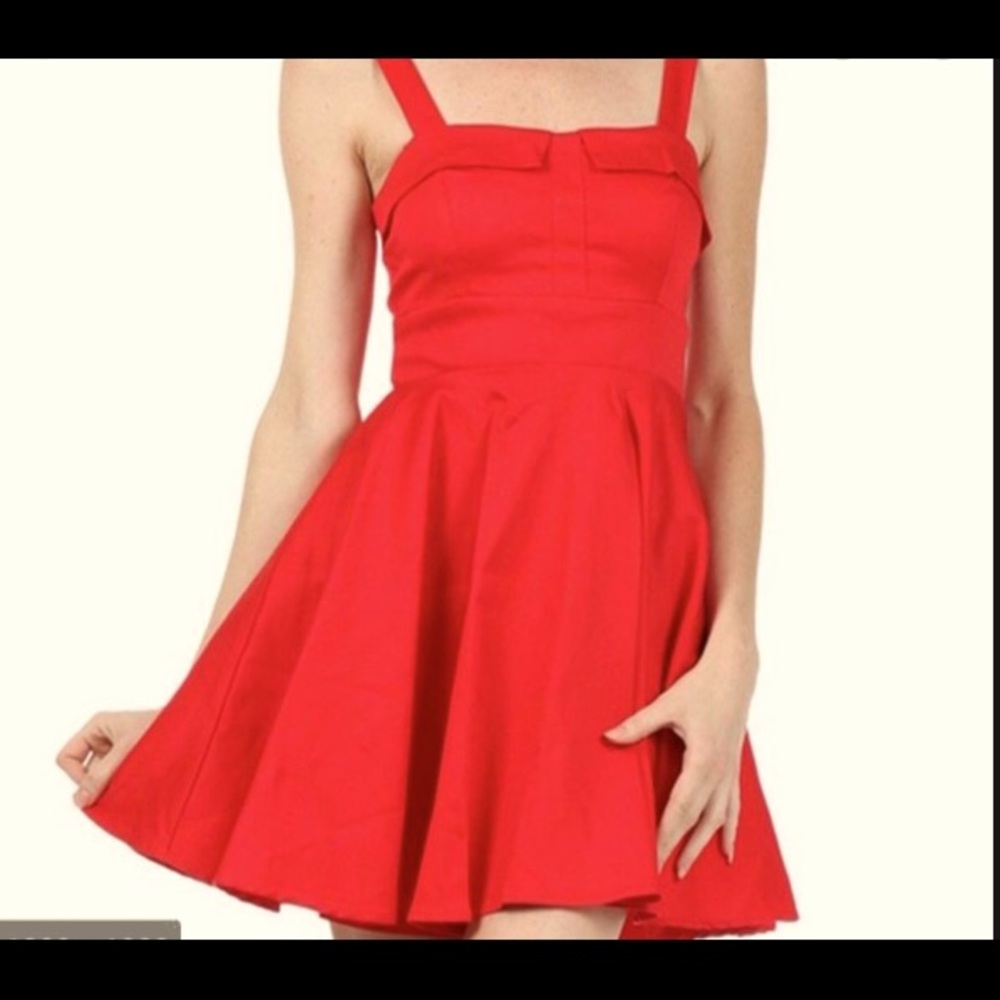 Red ixia dress